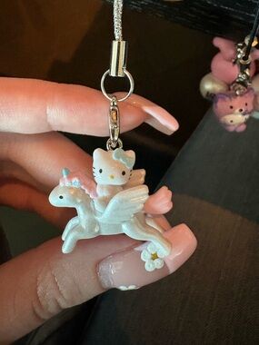 Hello Kitty flying unicorn phone dangling charm